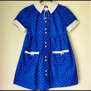 Vintage Royal Blue frock 7 / 8